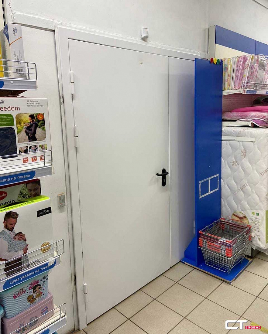 Дверь двупольная металлическая 